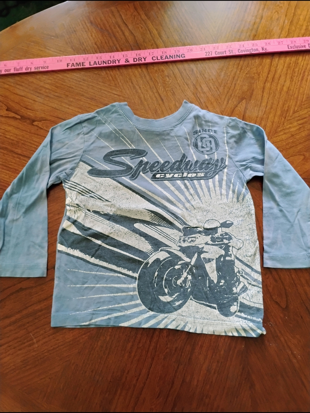 Place Brand Boys Speedway Motorcycle Long Sleeve Shirt - Blue XS - #1476